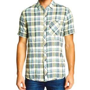 JEREMIAH Short Sleeve Plaid Shirt, L